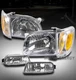 FOR 01-04 TOYOTA TACOMA AMBER/CHROME HEADLIGHTS LAMPS W/BUMPER+CORNER LEFT+RIGHT FOR 01-04 TOYOTA TACOMA AMBER/CHROME HEADLIGHTS LAMPS W/BUMPER+CORNER LEFT+RIGHT