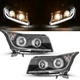 Headlights For 2011-2015 Chevy Cruze Projector Halo Strip DRL Front Lamps Pair Headlights For 2011-2015 Chevy Cruze Projector Halo Strip DRL Front Lamps Pair