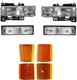 Headlights For GMC Truck 1994-1998 Yukon Suburban With Turn Signals Side Markers
