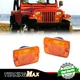 Fits Jeep 1987-1995 Wrangler YJ Amber Front Turn Signal Parking Lights Housings