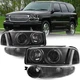 For 2000-2006 GMC Yukon Denali Projector Black Headlights Assembly Bumper Lamps