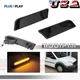 2x Smoked Lens Amber LED Front Side Marker Lights For 10-13 Ford Transit Connect