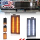 2X Smoked Dynamic LED Front DRL Turn Signal Lights For 1978-1979 Chevy El Camino