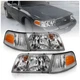 Anzo 121556 Headlamp For Ford Crown Victoria 1998-2011 Left Right Chrome Housing
