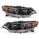 Black Housing Amber Corner HID Model Headlights Pair For 2009-2014 Acura TSX 