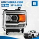Halogen Headlight For 2015-2019 GMC Sierra 2500 W/ LED DRL Projector Left Driver