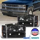 Fits 94-98 Chevy C10 C/K Tahoe Suburban Silverado Headlights+Bumper+Corner Light
