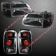 Set of Black Headlights w/ Corner + Taillights for 1998-2001 Ford Explorer