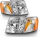 Headlights W/Corner Lights Set Left Right for 2001-2005 Ford Explorer Sport Trac