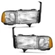 Pair Headlights For 1994-2002 Dodge Ram 1500 2500 3500 Chrome+Corner Lamps,Used