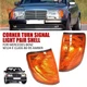 Corner Turn Signal Light Pair Amber Shell For Mercedes Benz W124 E Class 1986-95