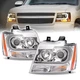 For Chevy Avalanche Suburban Tahoe 2007-14 Clear LED DRL Projector Headlight