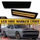 For 08-14 Dodge Challenger Bumper Front LED Side Marker Lights Smoke Amber 2set