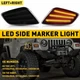 Smoked LED Front Marker Fender Side Signal Lights Fit 1997-2006 Jeep Wrangler TJ