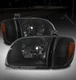 FOR 00-04 TOYOTA TUNDRA REGULAR/ACCESS CAB PICKUP HEADLIGHT HEADLAMP BLACK/SMOKE