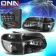 FOR 1995-2001 FORD EXPLORER/MOUNTAINEER BLACK CLEAR HEADLIGHT BUMPER LAMP+TOOLS