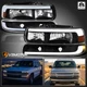 Fits 1999-2002 Chevy Silverado 2000-2006 Tahoe Suburban LED DRL Headlights Lamps