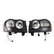 LABLT Headlights Halogen For 2005-2007 Jeep Grand Cherokee LH+RH Headlamps Black