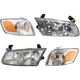 Headlights Head Lamp Kit Fits 2000-2001 Toyota Camry with Corner Lights Set of 4
