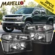 For 2004-2012 GMC Canyon Chevy Colorado Pair Headlights Black Front Bumper Lamps For 2004-2012 GMC Canyon Chevy Colorado Pair Headlights Black Front Bumper Lamps