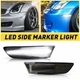 For 03-07 Infiniti G35 Coupe White LED Front Bumper Side Marker Light Smoke Lens