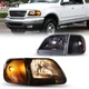 Black Housing Headlights Clear Corner Lamps For Ford 97-03 F150 97-02 Expedition