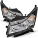 Pair For Chevy Cruze Headlight Assembly 1.4L 1.8L 2011-2012 Black Housing LH+RH