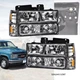 Fit For 94-98 GMC C10 C/K Sierra Headlight Bumper Corner Lamp Replace Headlamp
