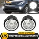 Pair LED Front Fog Light Lamp For Infiniti G25 G37 Q70 Sedan 2011 2012 2013 2014