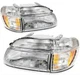Pair Headlight Assembly For Ford Explorer 5.0L 1996-2001 Chrome Housing