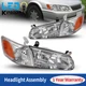 Chrome Housing Headlights Assembly For 2000-2001 Toyota Camry w/ Corner Lights