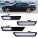For 2008-2014 Dodge Challenger Front Rear Bumper Dynamic LED Side Marker Lights 