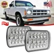 2PC For 82-93 Chevy S10 Blazer GMC S15 Sonoma 7X6 Projector LED Headlights Hi/Lo