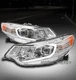 FOR 09-14 ACURA TSX [HID MODEL] LED PROJECTOR HEADLIGHTS LAMPS CHROME LEFT+RIGHT