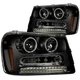 ANZO 111127 Projector Headlights Lamp w/Halo Black for 02-09 Chevy Trailblazer
