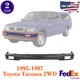 Front Bumper Powercoated Black For 1995 - 1997 Toyota Tacoma DLX Base 2wd