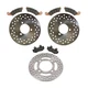 Front & Rear Disc Brake Rotors & Brake Pads for Honda TRX250R Fourtrax 1988-1989