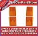 Upper Lower Side Corner Marker Reflector Lights Lamps 88-93 Chevy Truck Set of 4