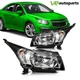 For Chevy Cruze 4-Door 2011-2015 Black Housing Headlights Assembly Pair Headlamp