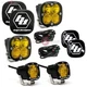 Baja Designs&reg; Squadron Sport Driving + S1 LED Pair Amber LED Lights, Rock Guards