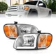 Chrome LED C Bar Headlights For 2000-2004 Toyota Tundra Regular & Access Cab