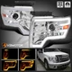 Fits 2009-2014 Ford F150 Truck Projector Headlights Sequential LED Signal Tube