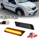 2x Smoke Amber LED Front Bumper Side Marker Light For 10-13 Ford Transit Connect