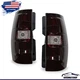 Fit For 2007-2014 Chevy Suburban Tahoe Smoke Left+Right Tail Lights Brake Lamps