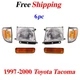 For 1997-2000 Toyota Tacoma Headlight Kit Left and Right RWD Set 6pc