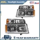 Pair Headlight Assembly For 2004-2012 GMC Canyon Front Halogen Chrome Amber Pair Headlight Assembly For 2004-2012 GMC Canyon Front Halogen Chrome Amber