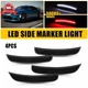 Smoked LED Side Marker Lights Front White&Rear Red For 2015-2022 Dodge Charger