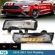 LED Fog Lights For 2018 2019 2020-2023 Ford Mustang w/ DRL Squential Clear Lamps