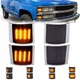 For Chevy C/K 1500 2500 94-99 Smoke Sequential LED Corner Side Marker Lights 4PC