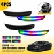 4Pcs Dynamic RGB LED Side Marker Light For 2015-2022 Dodge Charger Front + Rear